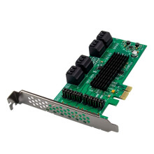 Adaptateur d'extension SSD PCIE 1X vers 8 ports Sata 3.0, disque