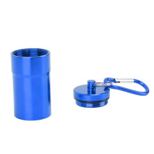 Waterproof Aluminum Alloy Pocket Ashtray Keychain - Blue, 68mm