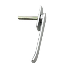 Ergonomic Aluminum Casement Window Handle with Precision Lock and Silvery Modern Design