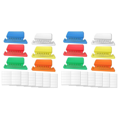 120 Sets Hanging File Tabs and Inserts,Colorful File Folder Labels Filing Tabs for File Identification, Easy to Read
