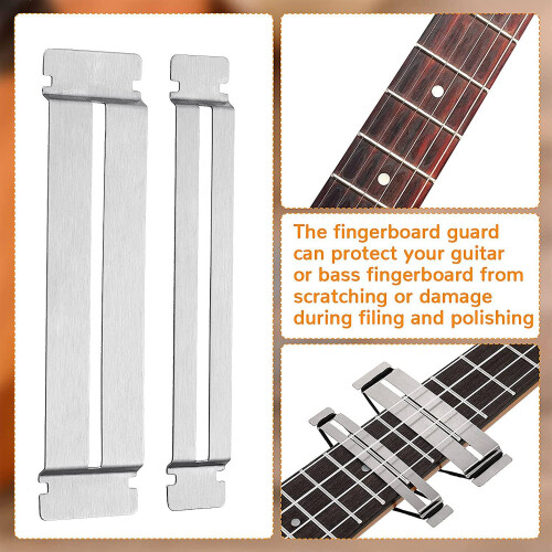 Gitarr GripbräDe Skydd Rostfritt StåL Bas GripbräDe Skydd Luthier Tool GripbräDe Skydd för Dressing Av Band 1