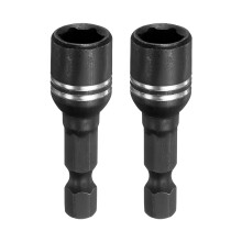 2pcs Magnetic Nut Driver 8mm Bit with 1/4 Inch Quick Change Hex Shank for Impact Drivers and Power Drills