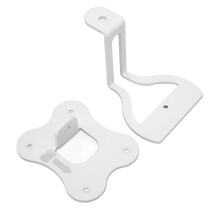 Supporto a parete in metallo regolabile per altoparlanti wireless, design rinforzato bianco