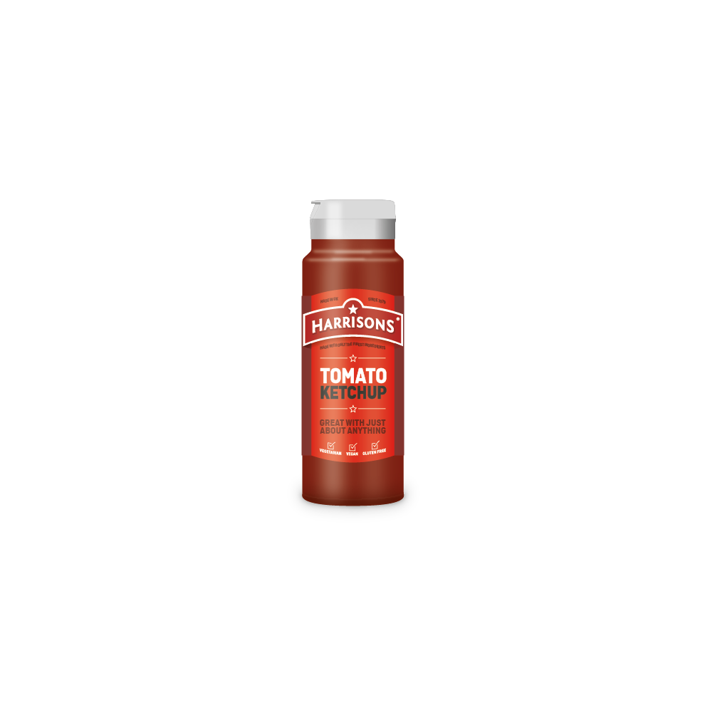 Harrisons Sauces Tomato Ketchup 500Ml Bottle (Case Of 6)