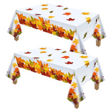 Nappe de Feuille D'Automne de Thanksgiving Nappe de Feuille D'éRable D'Automne Nappe en Plastique Rectangulaire ImperméAble