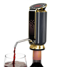 3-in-1 Elektrische Wijnbeluchter, Decanteerkaraf, Dispenser en Vacuümpomp - LED-Touchscreen, Temperatuurmonitor, Ideaal Cadeau Zwart