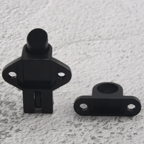 Aluminum Alloy Security Automatic Window Gate Lock Spring Bounce Door Bolt , Black 2