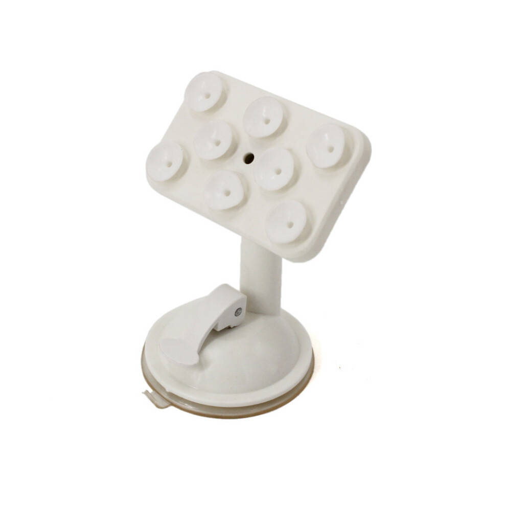 (White) Phone Mobile Sucker Stand Holder Universal Strong Suction Bracket Car Mount White 692456873408