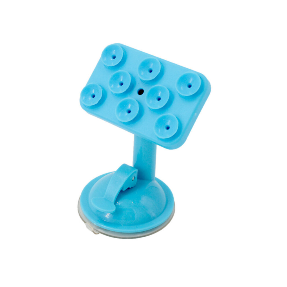 (Blue) Phone Mobile Sucker Stand Holder Universal Strong Suction Bracket Car Mount Blue 696554453128
