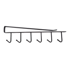 Under Shelf Hooks, Space-Saving Mug Holder For Kitchen Utensil Storage, Ideal For Under-Shelf Hanging Solutions (Black)
