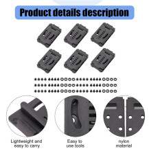 6PCS Travel Buckle Large Tek Lok Belt Clip Loop for Knife Kydex Sheath/Holster with Hardware, Special for DIY