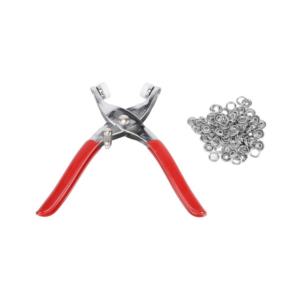 Pliers With 20 Sets Snap White Copper Snap Buttons Claw Buckle Installation Tool Rivet Children's Clothing Buttons 4712731161252
