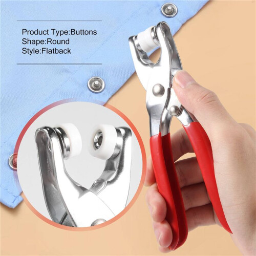Pliers con 20 Set Bottoni Automatici del Rame Bianca con Bottoni Automatici per Rivetti 2