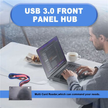 5,25 Inch USB 3.0 Voorpaneel Pc USB 3.0/2.0 Hub E- Audio Multikaartlezer voor Computerbehuizing Optische Stationsbaai