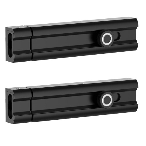 Sliding Bolt Door Latch Rustproof Heavy Duty Gate Lock Hardware Flush Mount Black 6 Inch 2Pcs