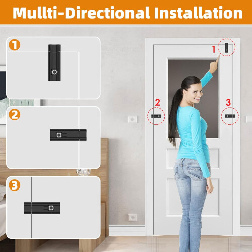 Sliding Bolt Door Latch Rustproof Heavy Duty Gate Lock Hardware Flush Mount Black 6 Inch 2Pcs 1