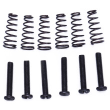 6 pezzi chitarra elettrica Tremolo Bridge String Selle Mount Regolare conico primavera e viti nero