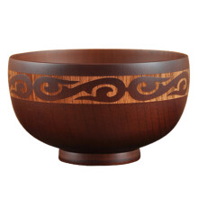 Style Mongol Bol en Bois Soupe Salade Riz Nouilles Bols Style Ethnique Bois Naturel Enfants Bol en Bois Vaisselle
