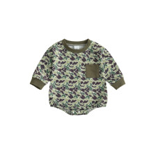 (6-12 Months, Army Green) Bluza dla chłopca, kombinezon w kamuflażowym kolorze, z długim rękawem, uroczy ubiór dla małych dzieci