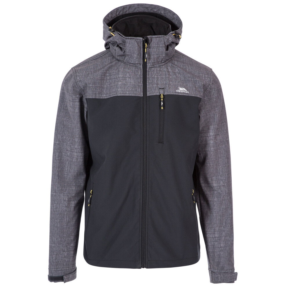 New Trespass Men's (Xl, Dark Marl) Softshell Jacket Abbott Grey