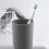 4 Pcs Plastic Bathroom Accessory Set,Bath Toilet Brush Accessories Set with Toothbrush Holder,Toothbrush Cup(Grey) 2