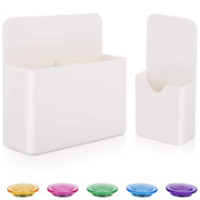 Magnetic Dry Erase Holder,2 Pack Magnet Pen Pencil Cup Storage Holders Organizer for Whiteboard Desk Office