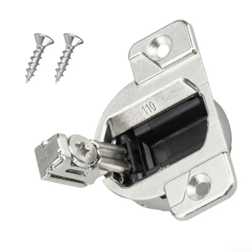Kitchen Cabinet Hinges 8 Pack Nickel Plated 110 Swing Replacement with Universal Compatibility
