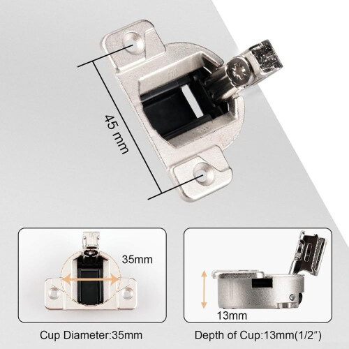Kitchen Cabinet Hinges 8 Pack Nickel Plated 110 Swing Replacement with Universal Compatibility 1