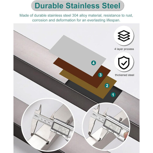 Barn Door Handle Set, 80cm Rose Gold Stainless Steel Sliding Pull Bar, DoubleSided, Rustproof 1