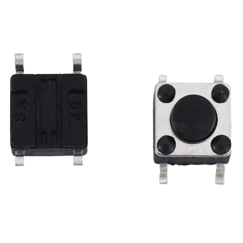 50 Pcs 6x6x5mm 4-Pin DIP Through Hole Momentary Tactile Push Button