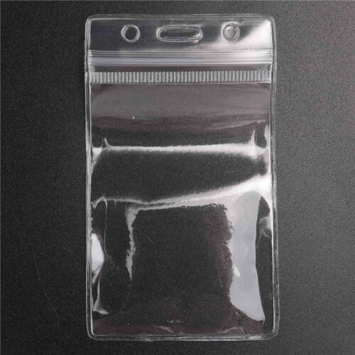 50 Pcs Clear Plastic Vertical Name Tag Badge ID Card Holders 1