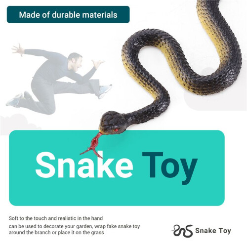 Rubber Snake Pretend Trick Toy Garden Props 1