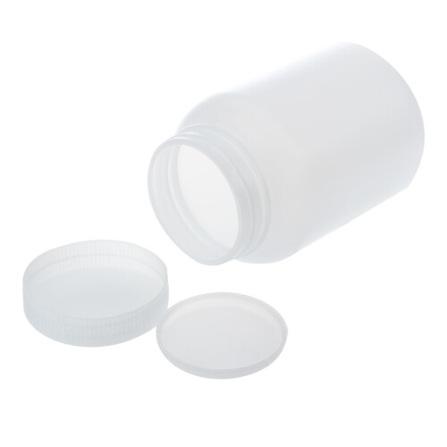 Laboratory Chemical Storage Case White Plastic Widemouth Bottle 500mL 1