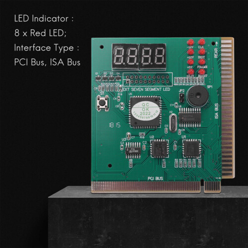 PC Motherboard Diagnostic Card 4-Digit PCI/ISA POST Code Analyzer 2