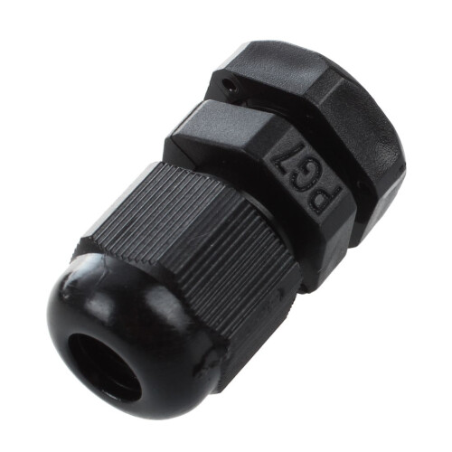 8 PCS PG7 Black Plastic Waterproof Cable Gland Connector 3-6.5mm 1