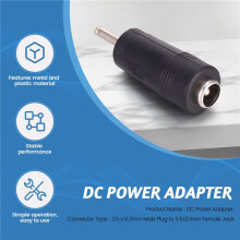 2.5mm x 0.7mm Male Plug to 5.5mm x 2.1mm Female Jack  Power Adapter