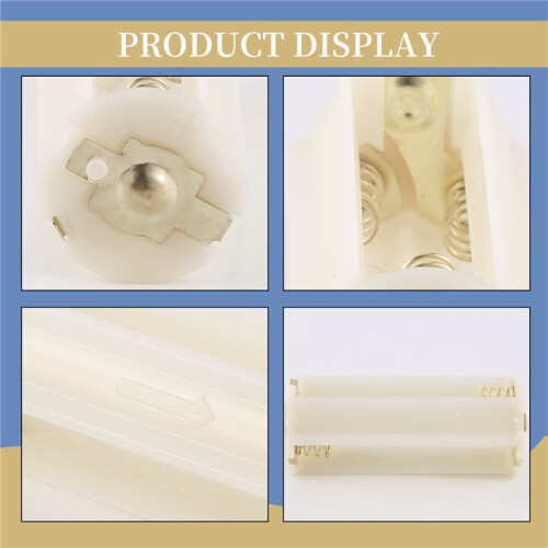 5Pcs Round 3x 1.5V AAA Battery Holder Case Box Container White 1