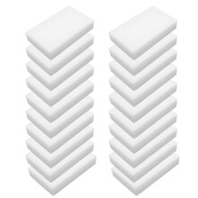 20Pcs Magic Multi Sponge Clean Foam Cleaner Cleansing Eraser Car Wash Kitchen 10cm6cm2cm(White)
