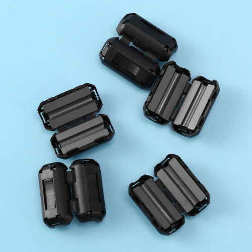 5 Pcs Clip  Noise Suppressor 3.5mm Cable Ferrite Core Filters 1