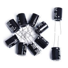 10pcs Capacitor Electrolytic Aluminum 33UF 400V Black