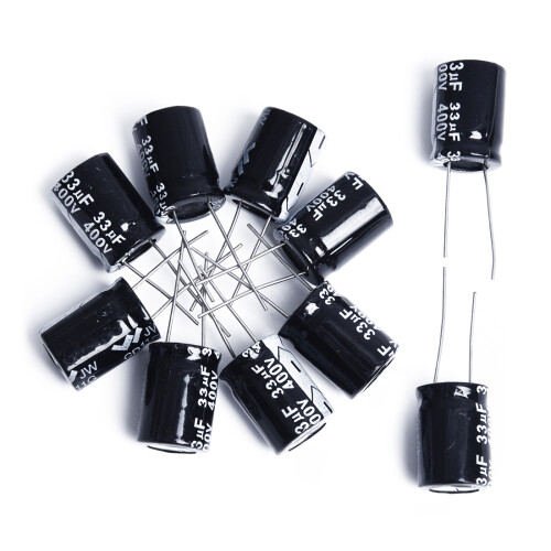 10pcs Capacitor Electrolytic Aluminum 33UF 400V Black