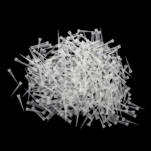 Laboratory Clear White 10UL Lab Liquid Pipette Pipettor Tips 1000 Pcs 2