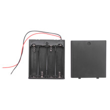 /OFF 5.5" Leads Battery Holder Box Case for 4 x 1.5V AA Batteries