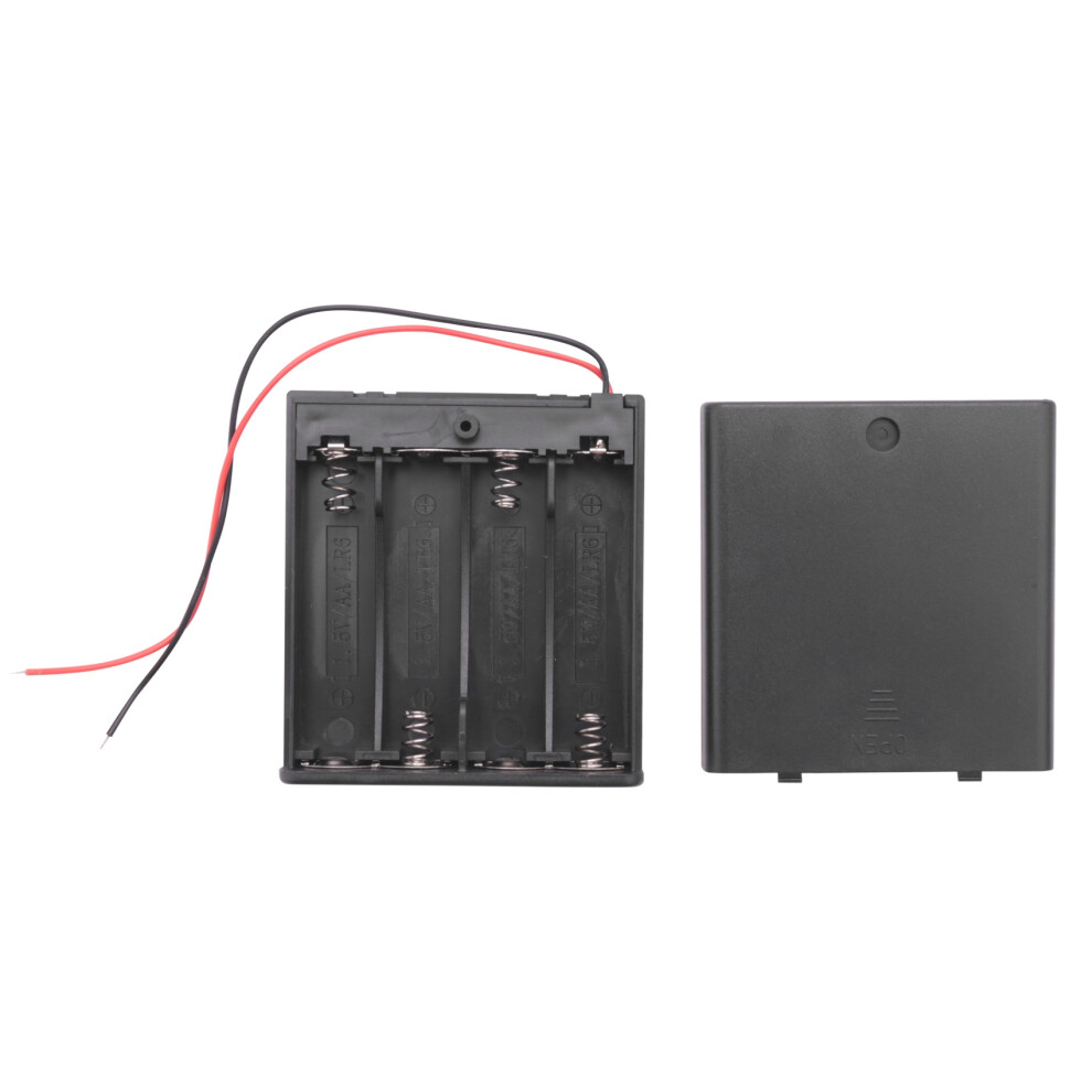 Off 5.5" Leads Battery Holder Box Case For 4 X 1.5V Aa Batteries 6034021384256