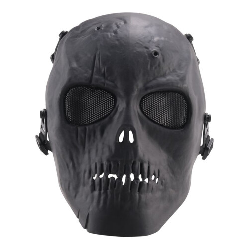 Airsoft Mask Skull Full Protective Mask - Black 1