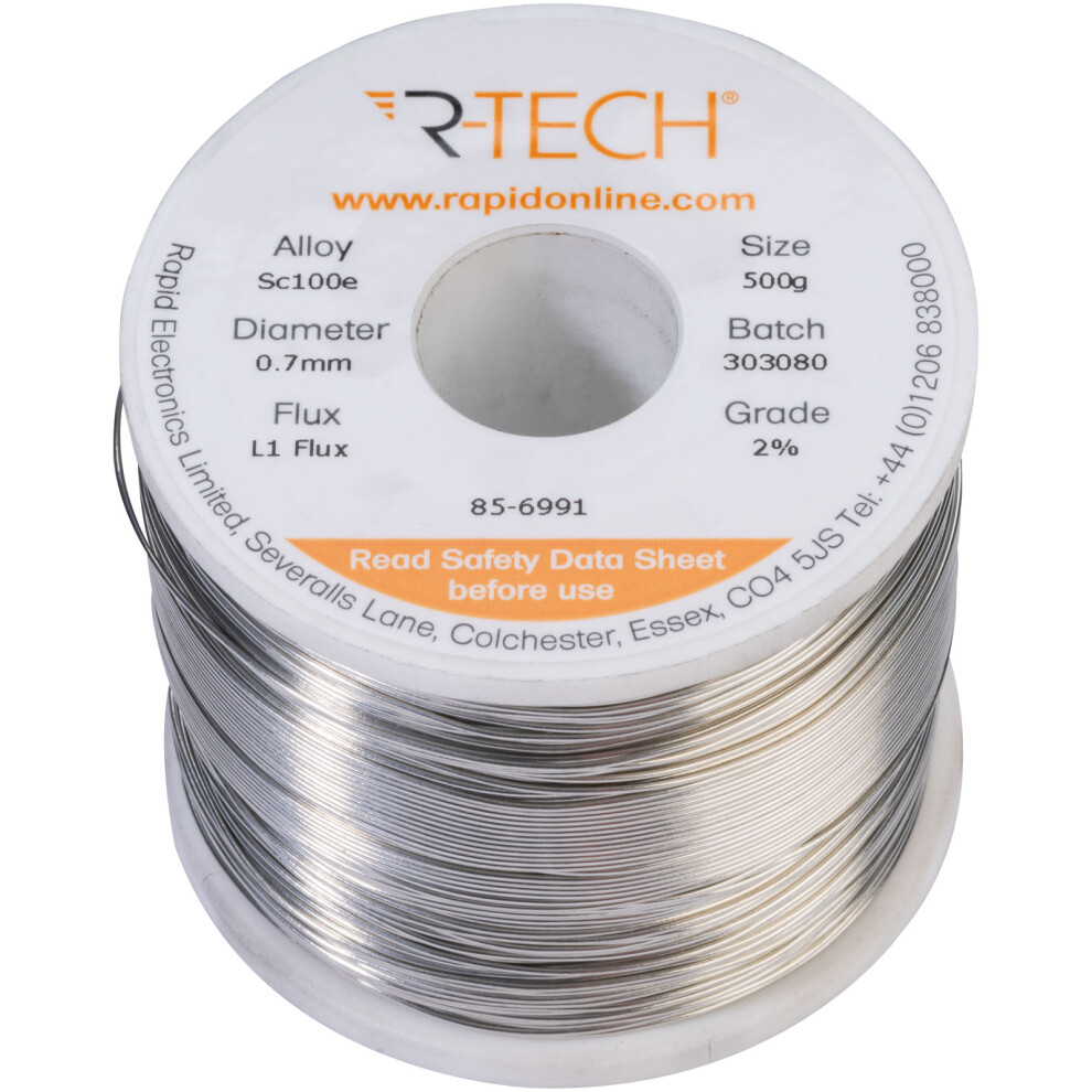R-Tech 856991 Sc100e Solder 2% L1 Flux 5053556008179