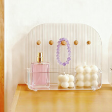 Makeup Organizer with Elegant TwoTier Storage for Perfume, Jewelry and Bathroom Countertop