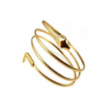 Fashion Coiled Snake Spiral Upper Arm Cuff Armband Bangle Bracelet Silver