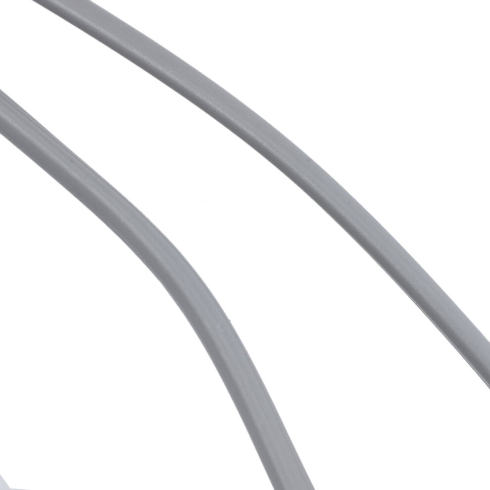 Plastic Noodles 6P6c Rj11 M/M Flat Telephone Cable Cord 5M 16Ft Gray 6033340137802