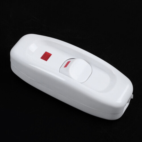 Compact White Plastic In- Cord Light Lamp 2